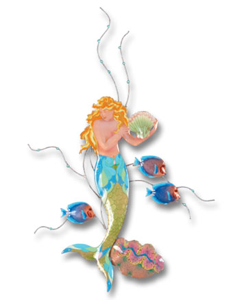 Mermaid Among Fish & Shells