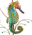 Bovano Seahorse - Right Facing