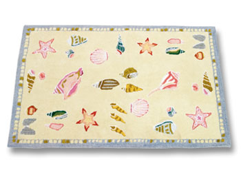 Sea Shells Area Rug 5'x8'