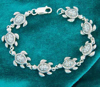 Sterling Silver Turtle Bracelet