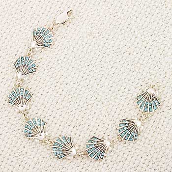 Sterling Silver Shell Bracelet