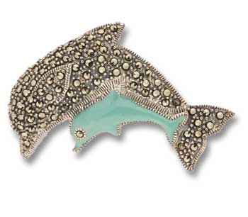Dolphin and Baby Pin