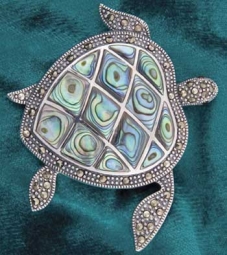 Sea Turtle Pin in Sterling Silver