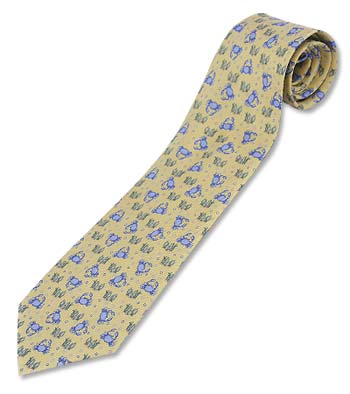 Blue Crab Silk Tie