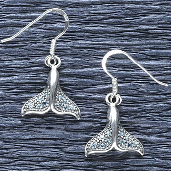whale tail earrings