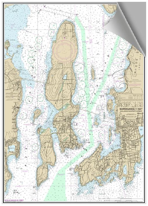 Nautical Chart Print Fabric