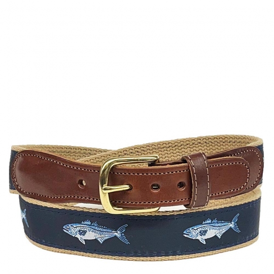Bluefish Nautical Belt from Preston Leather