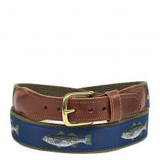 Striped Bass Nautical Belt from Preston Leather