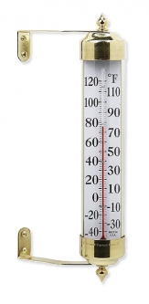 Vermont Grande View Brass Thermometer