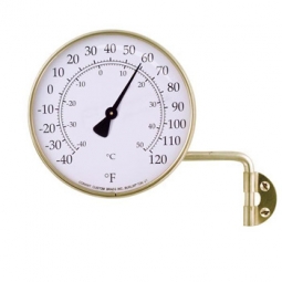 Vermont Dial Thermometer in Brass