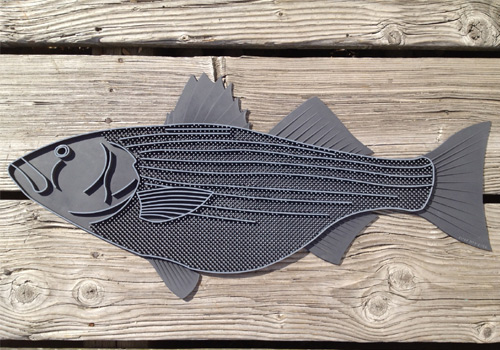 STRIPED BASS Saltwater Fish Doormat 1st Quality Sea Bass LONG ISLAND Door Mat 