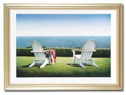 Spring House View Print Custom Framed