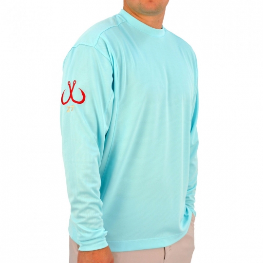 LS Men Performance Crew Neck Shirt-Pick Color/Size Montauk Tackle Co Free Ship 